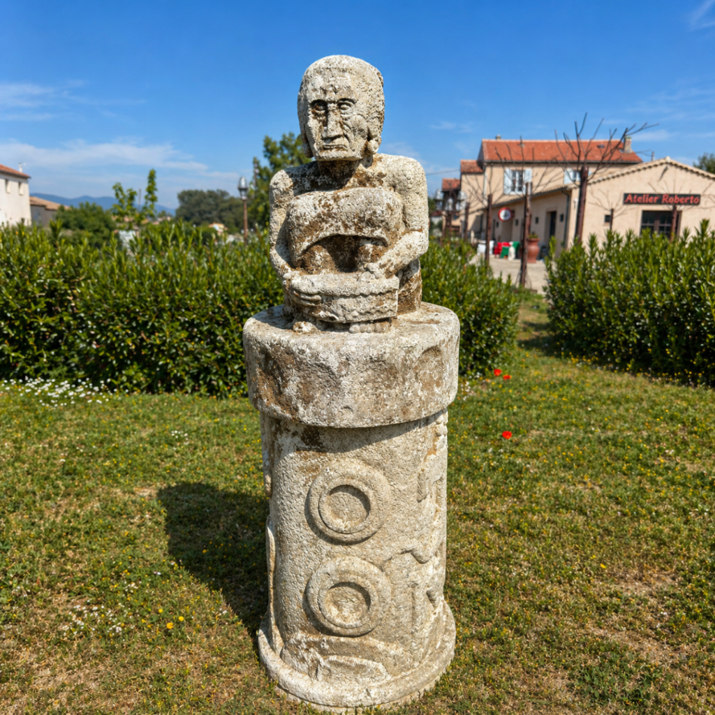 Statue totem en pierre ancienne de l'île de Sumba