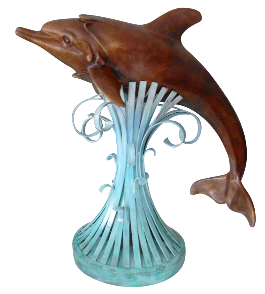 Dauphin, bronze de l'artiste Daniel Monic