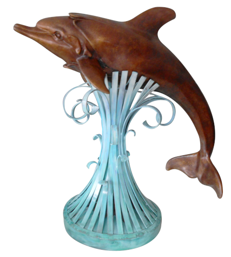 Dauphin, bronze de l'artiste Daniel Monic